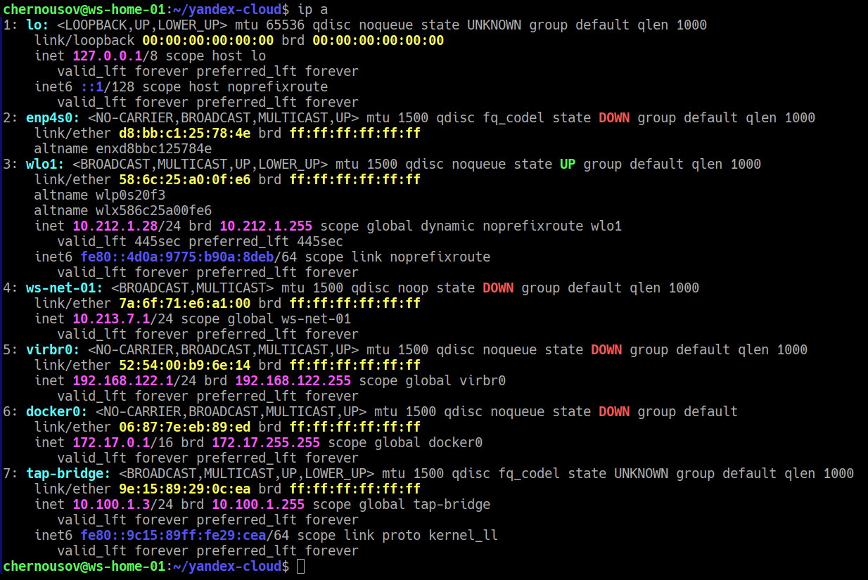 Шпаргалка по работе с командой ip (новый ifconfig)