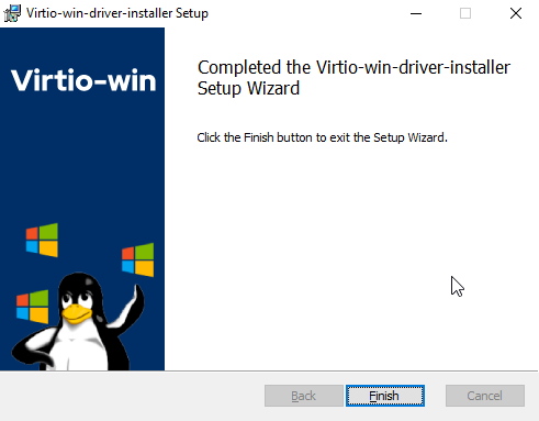 Установка Windows VirtIO драйверов