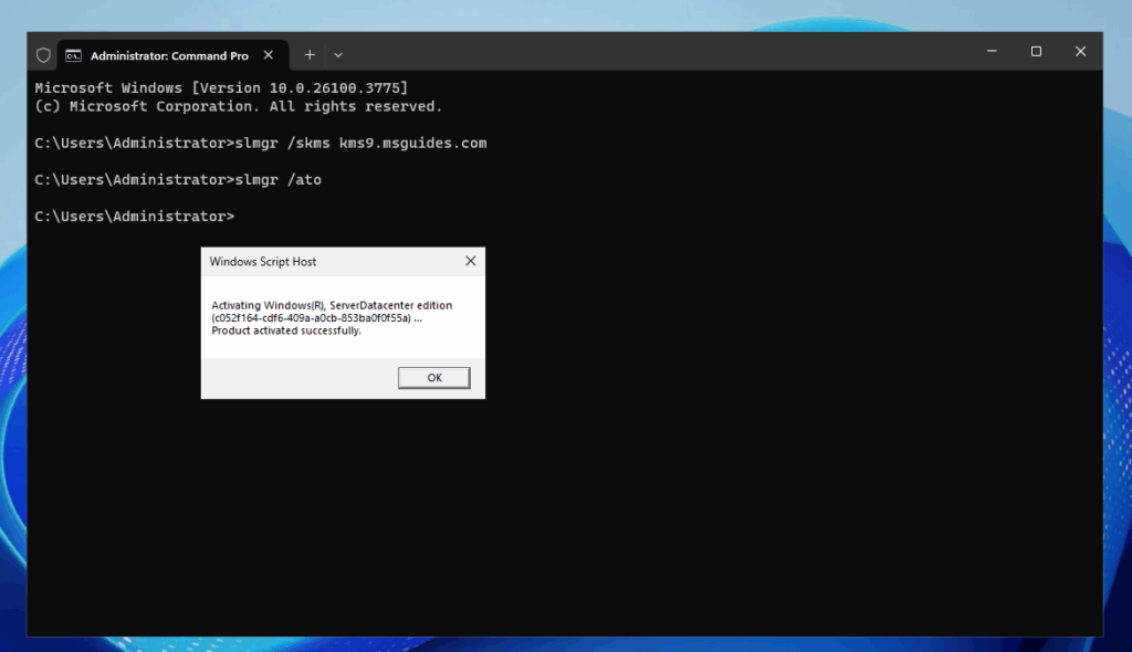 Активация Windows